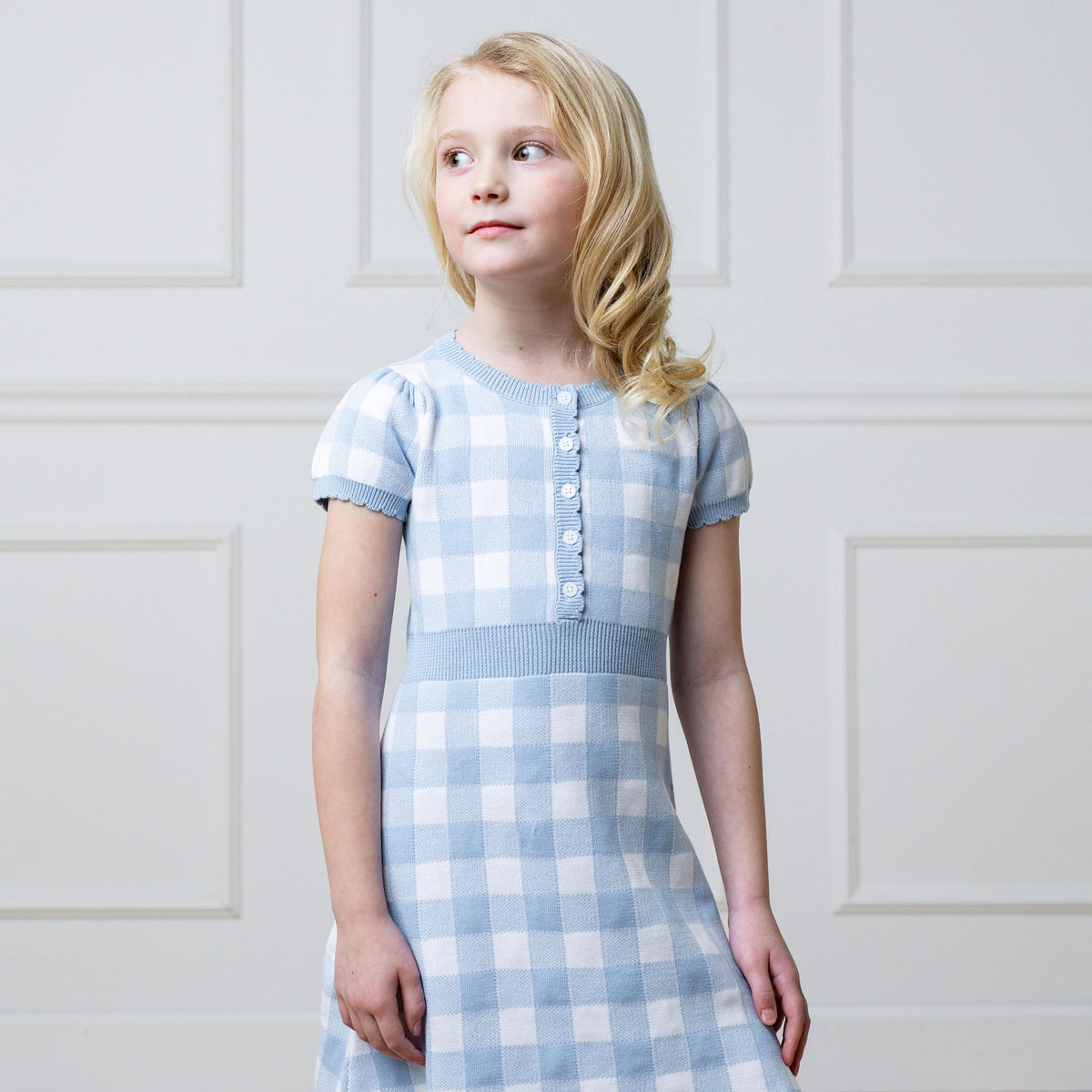 Organic Button Front Sweater Dress