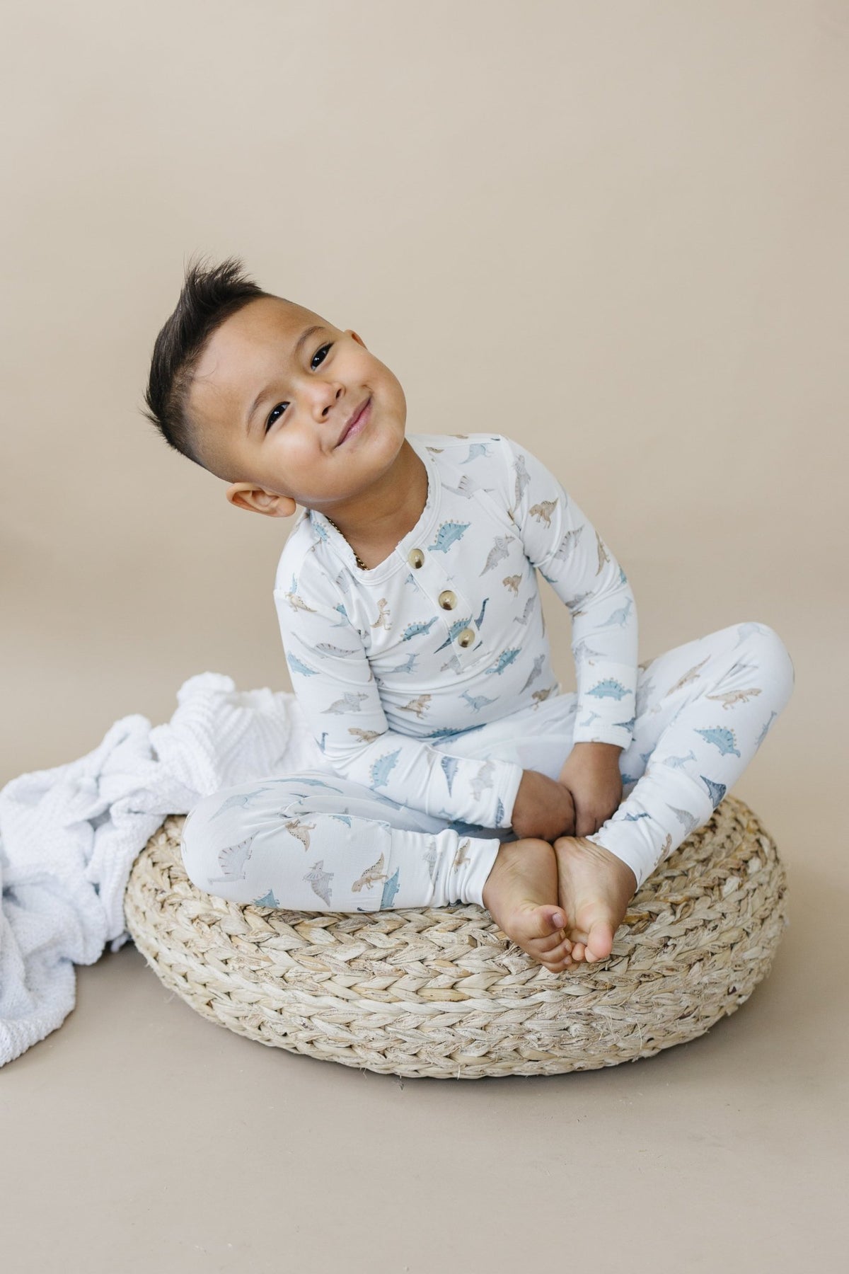 Snugglesaurus 2pc Henley Bamboo Pajamas - Sizes Newborn & Up! - Shop Avnu