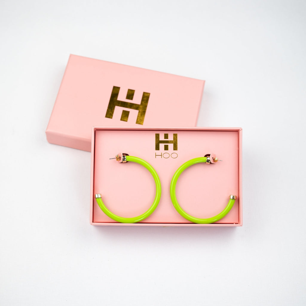 Lime Green Hoop Earrings - Shop Avnu