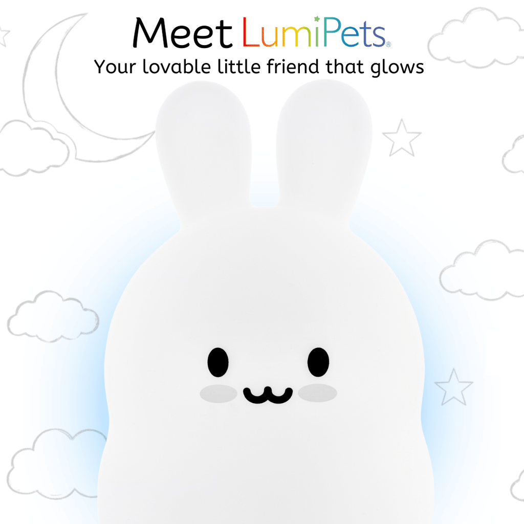 LumiPets® Bunny Night Light for Kids - Silicone Rabbit Nursery Lamp - Shop Avnu