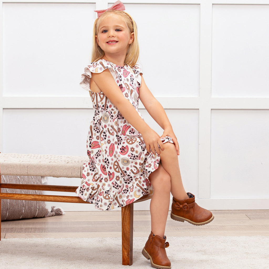 Cowgirl Cutie Bamboo Twirl Dress - Shop Avnu