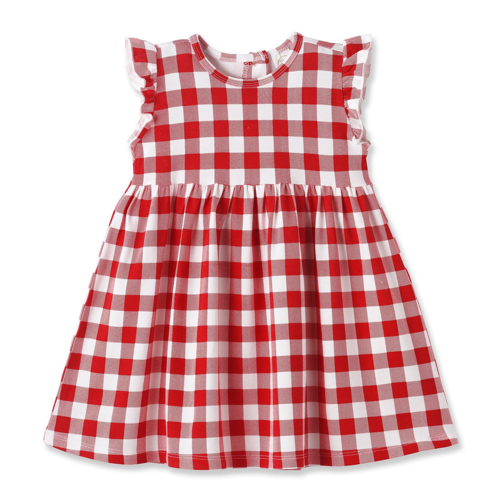 Picnic Plaid Soft Bamboo Summer Dress for Girls - Shop Avnu