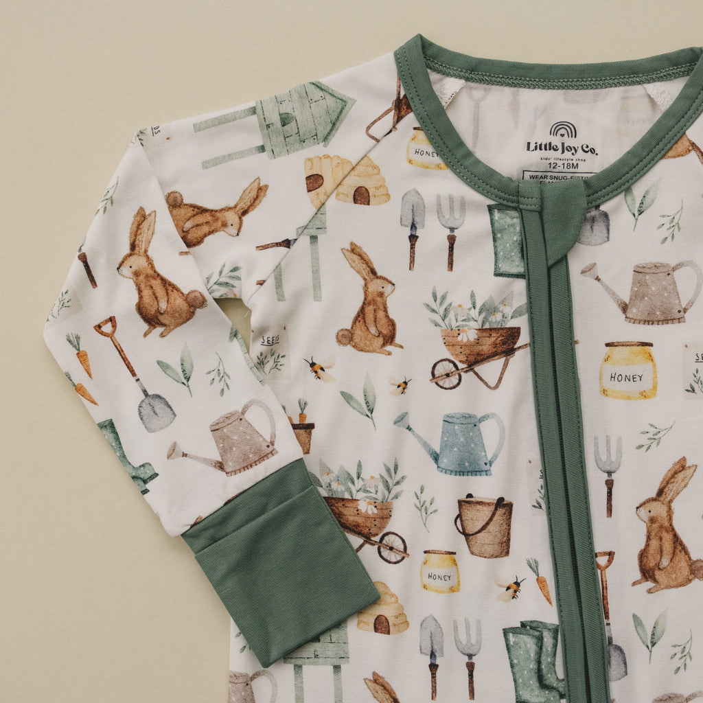 Cottontail Garden Bamboo Zippy Romper - Shop Avnu