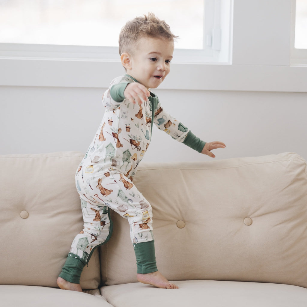 Cottontail Garden Bamboo Zippy Romper - Shop Avnu