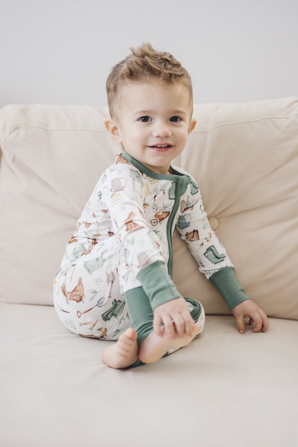 Cottontail Garden Bamboo Zippy Romper - Shop Avnu