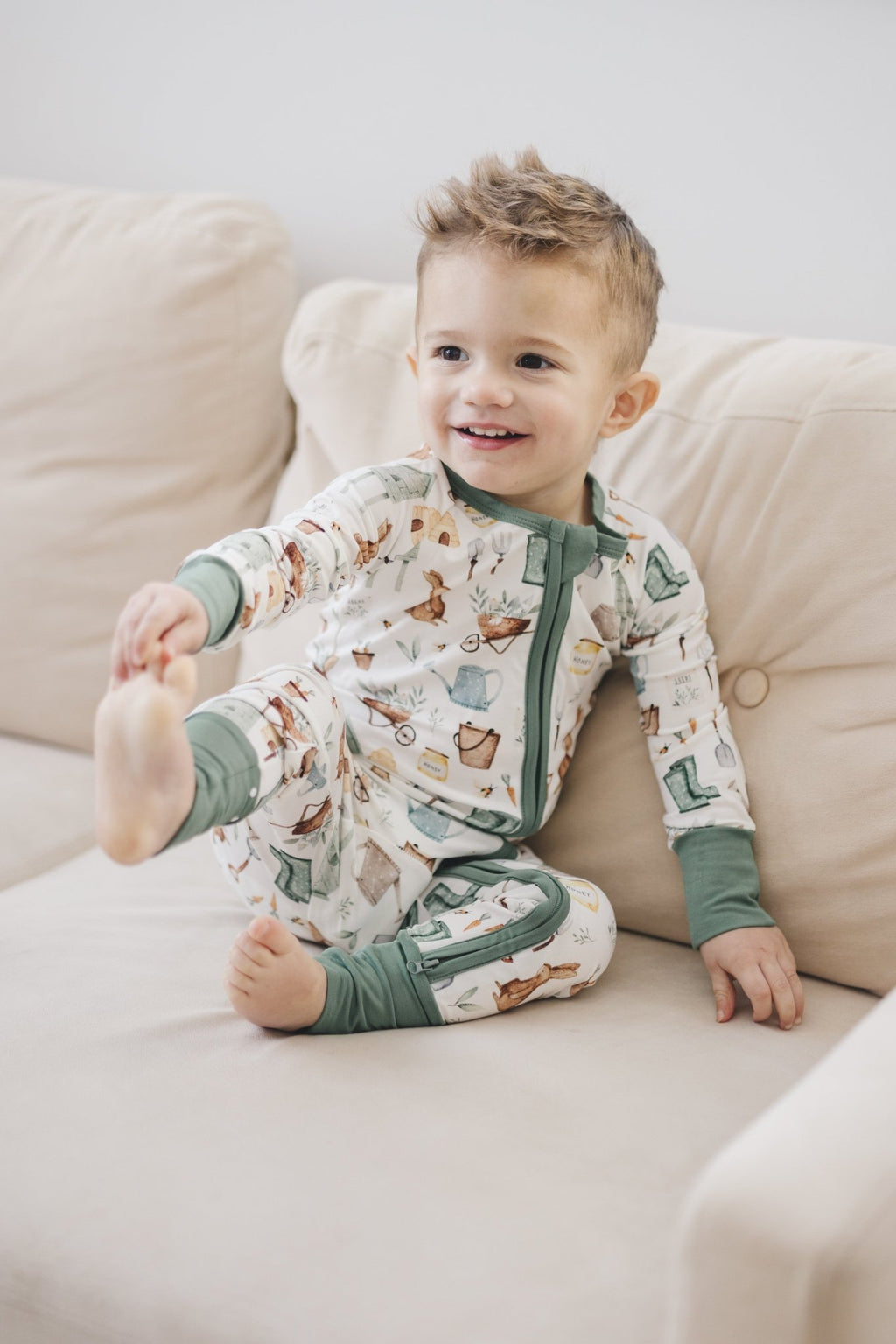 Cottontail Garden Bamboo Zippy Romper - Shop Avnu