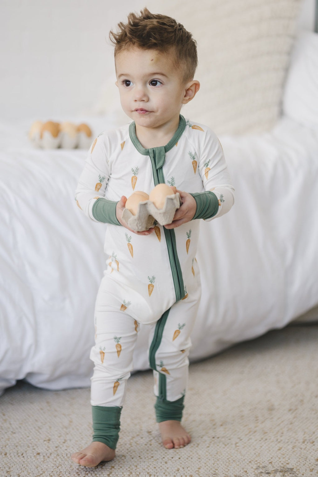 Keep Calm and Carrot On Bamboo Zippy Romper - Shop Avnu