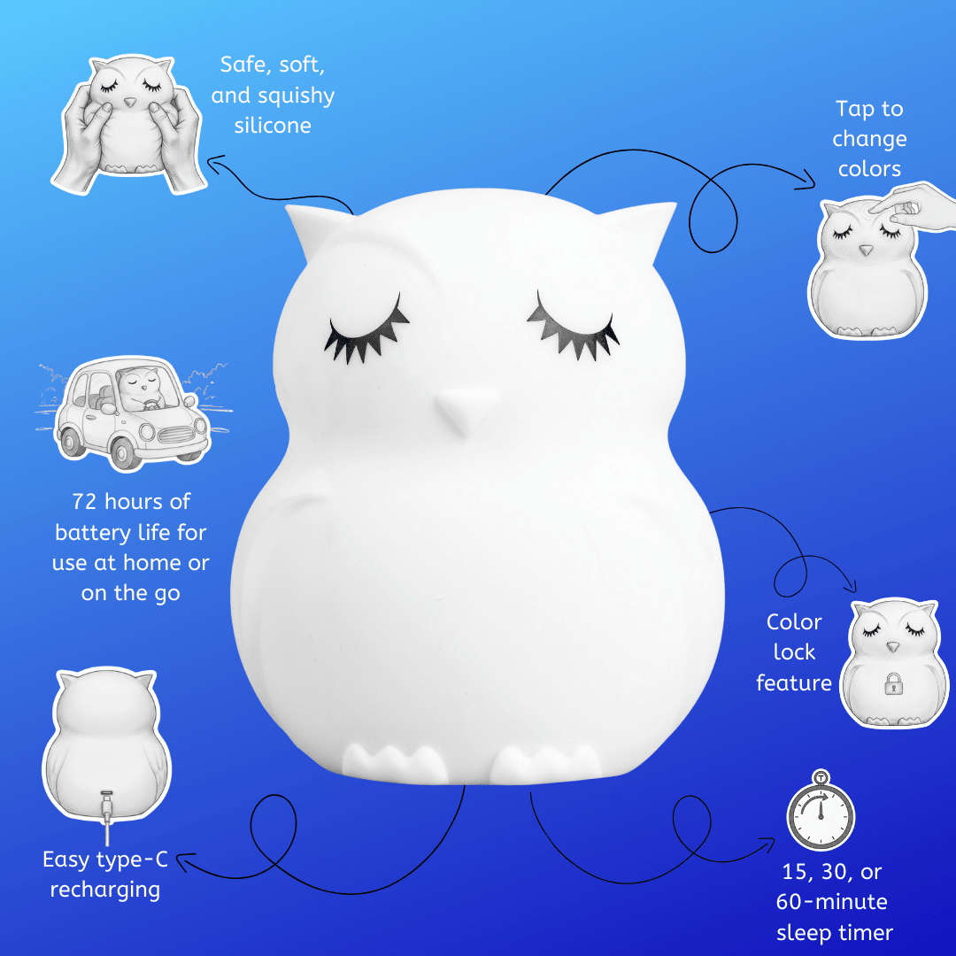 LumiPets® Opal the Owl Night Light - Shop Avnu