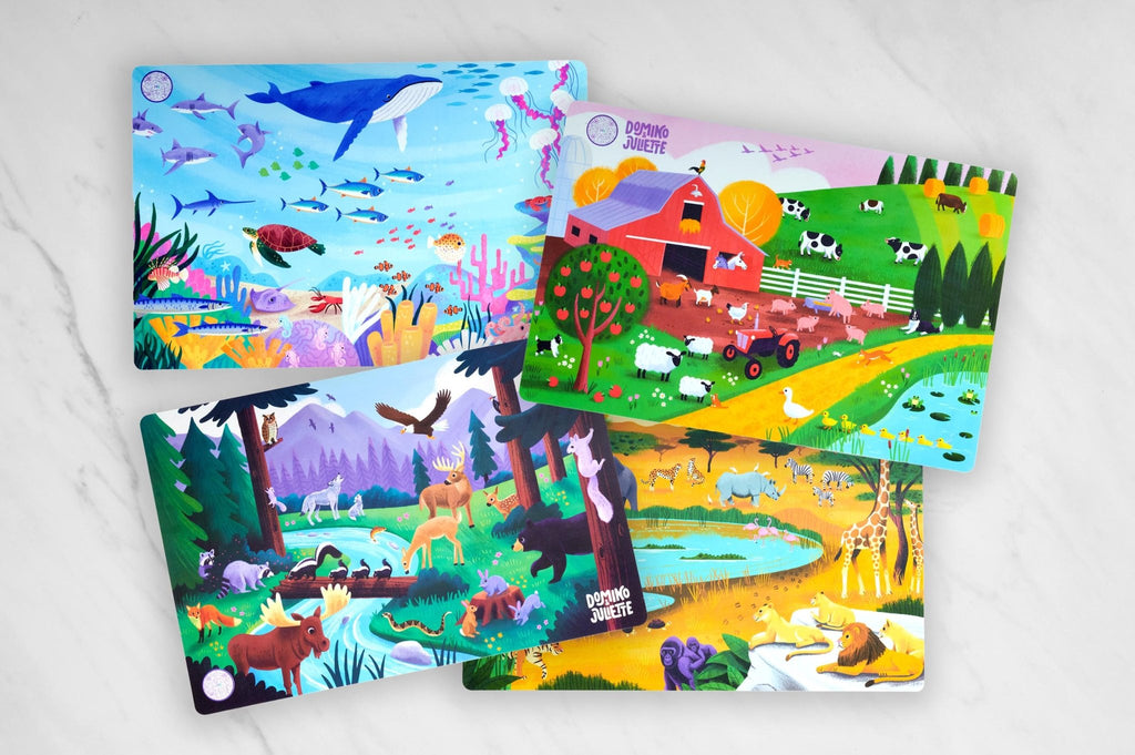 4 - pack Toddler Placemat Bundle - Shop Avnu