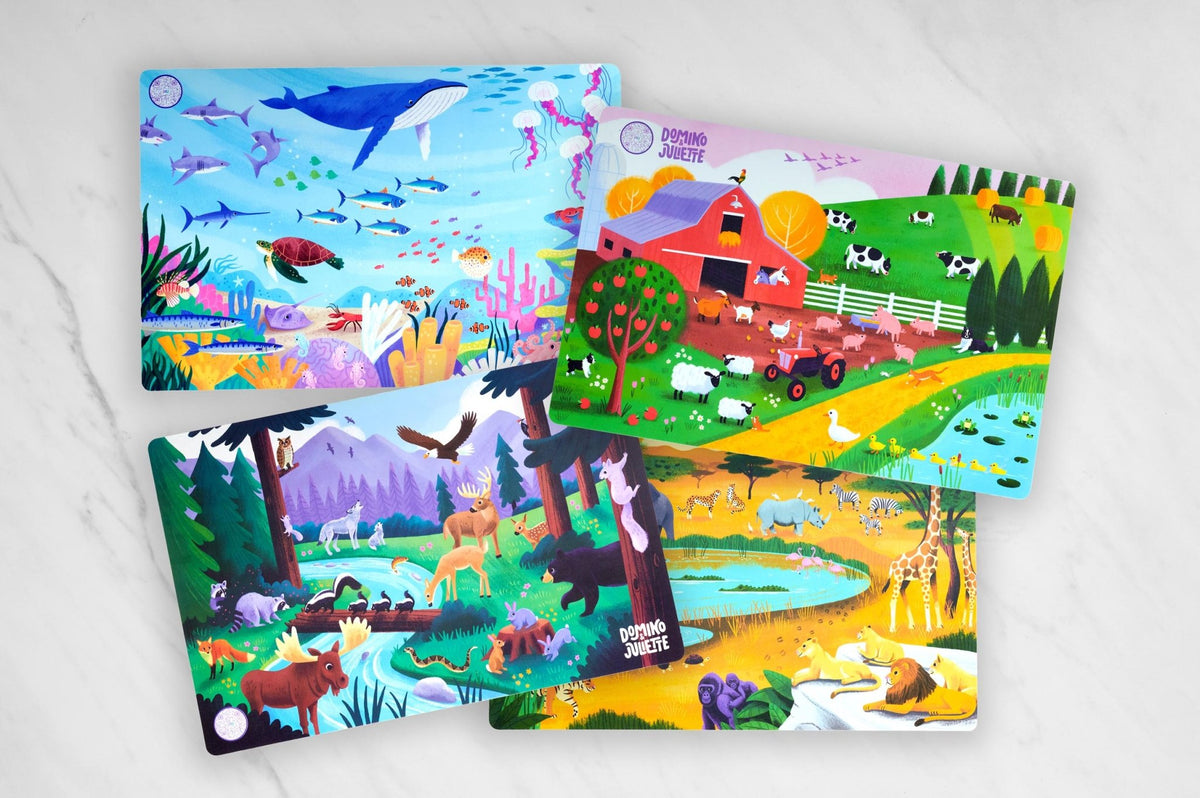 4 - pack Toddler Placemat Bundle - Shop Avnu