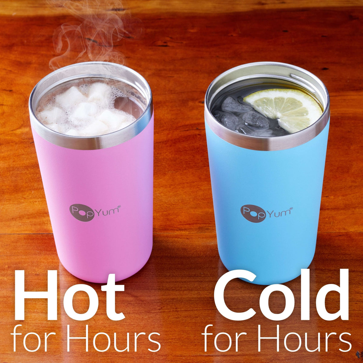 PopYum 13oz Insulated Stainless Steel Kids’ Cups with Lid and Straw, 2 - Pack, Purple & Pink, stackable, sippy, baby, child, toddler, tumbler - Shop Avnu