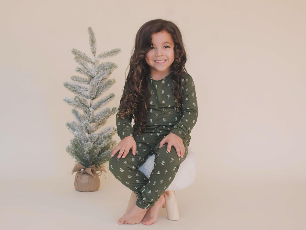 Christmas Tree Bamboo Pajamas - 2pc Set - Shop Avnu