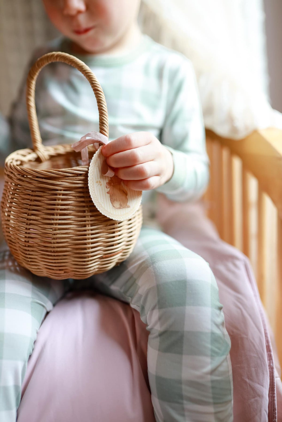 Sage Gingham 2pc Bamboo Pajamas - Shop Avnu