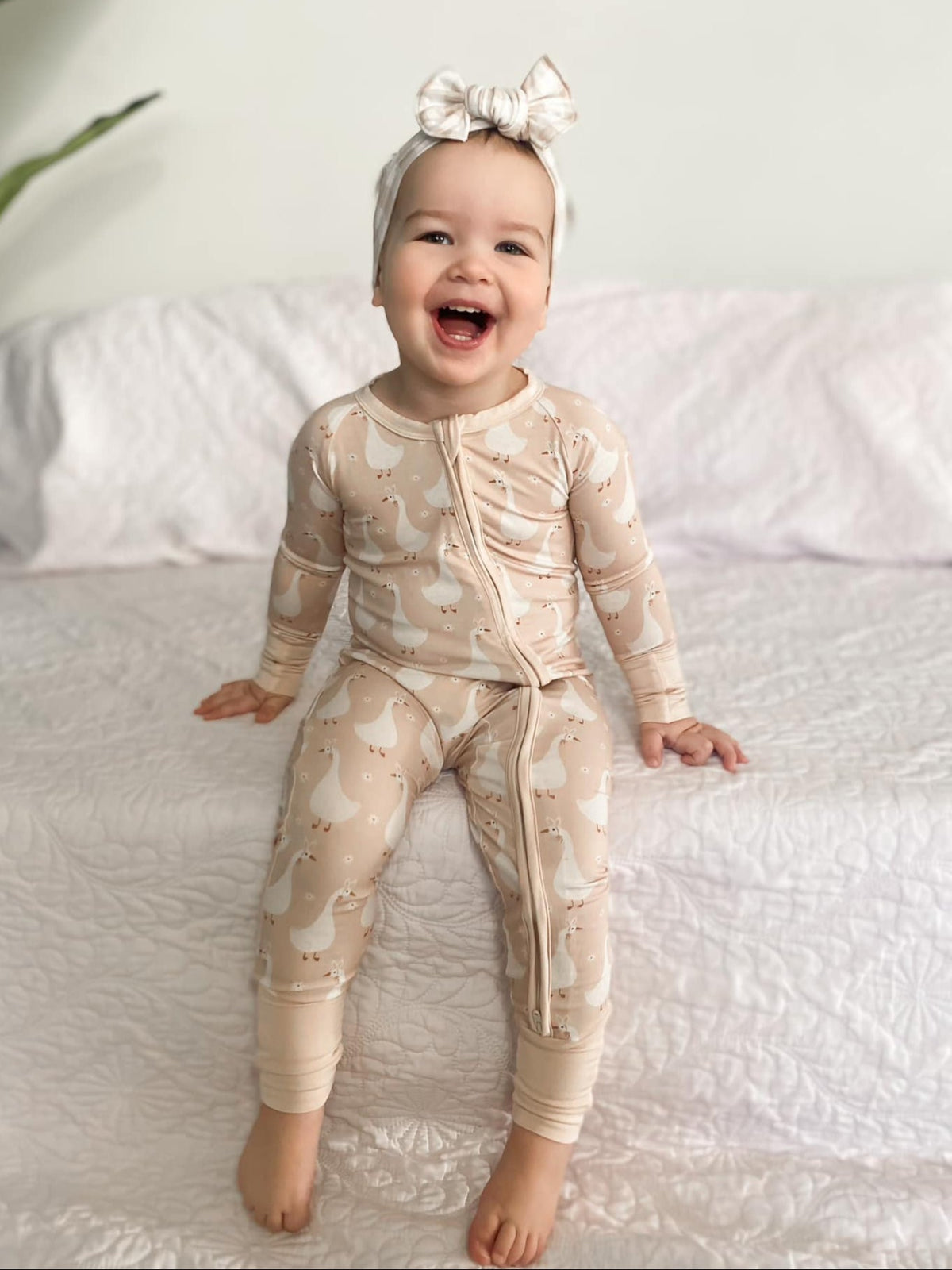 Silly Goose on the Loose Bamboo Zippy Romper - Shop Avnu