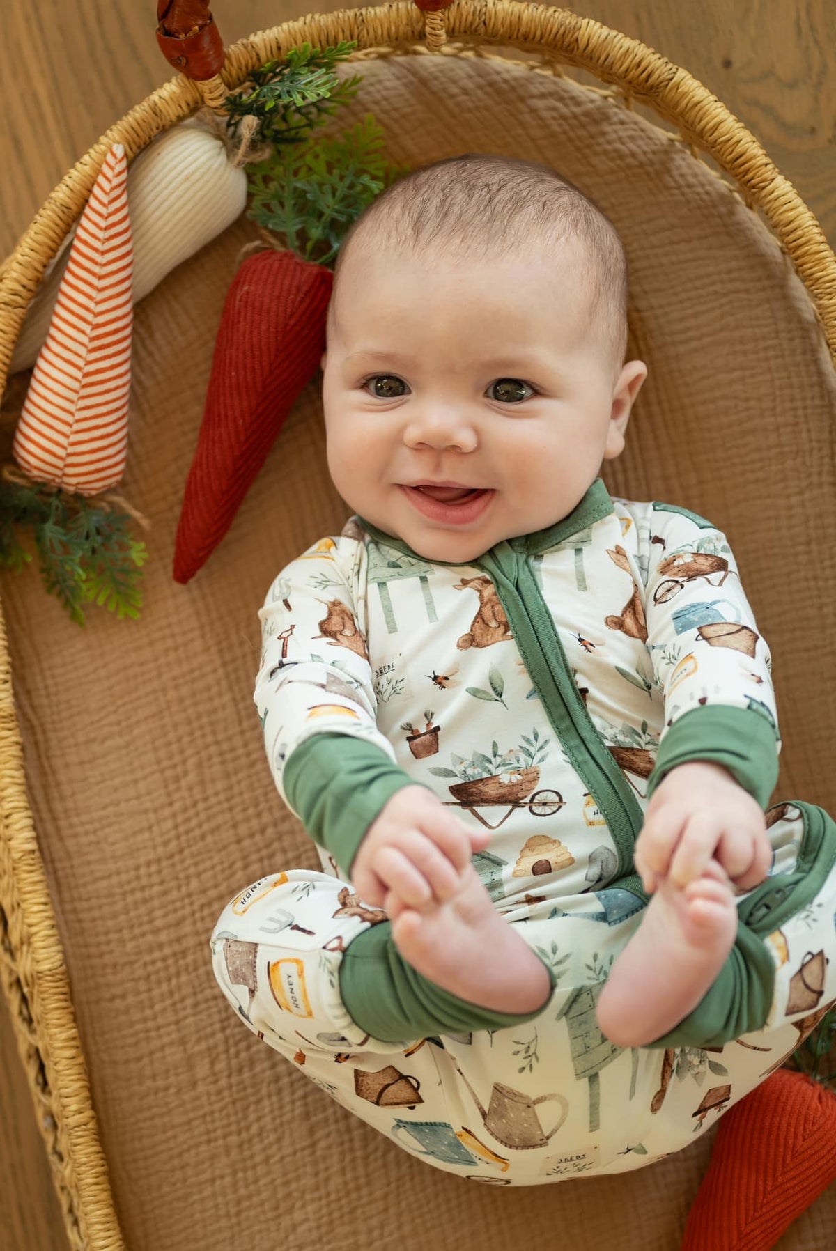 Cottontail Garden Bamboo Zippy Romper - Shop Avnu