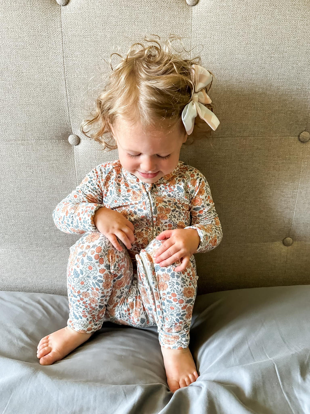 Darling Ditsy Bamboo Zippy Romper - Shop Avnu