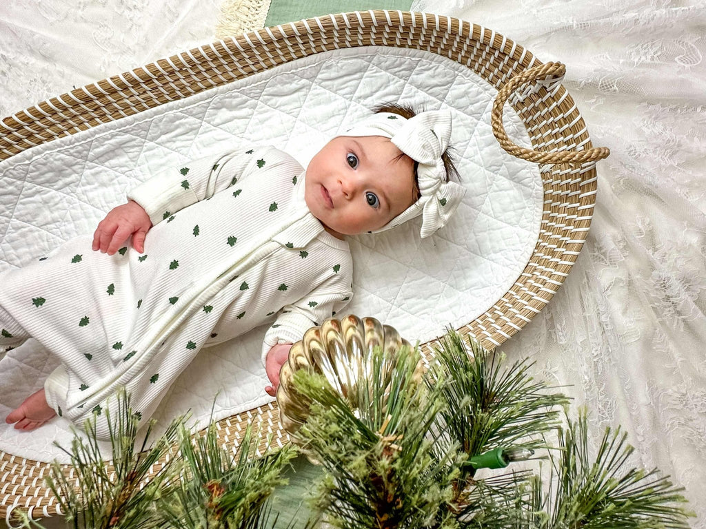 Tiny Trees Ribbed Bamboo Zippy Pajamas - Shop Avnu