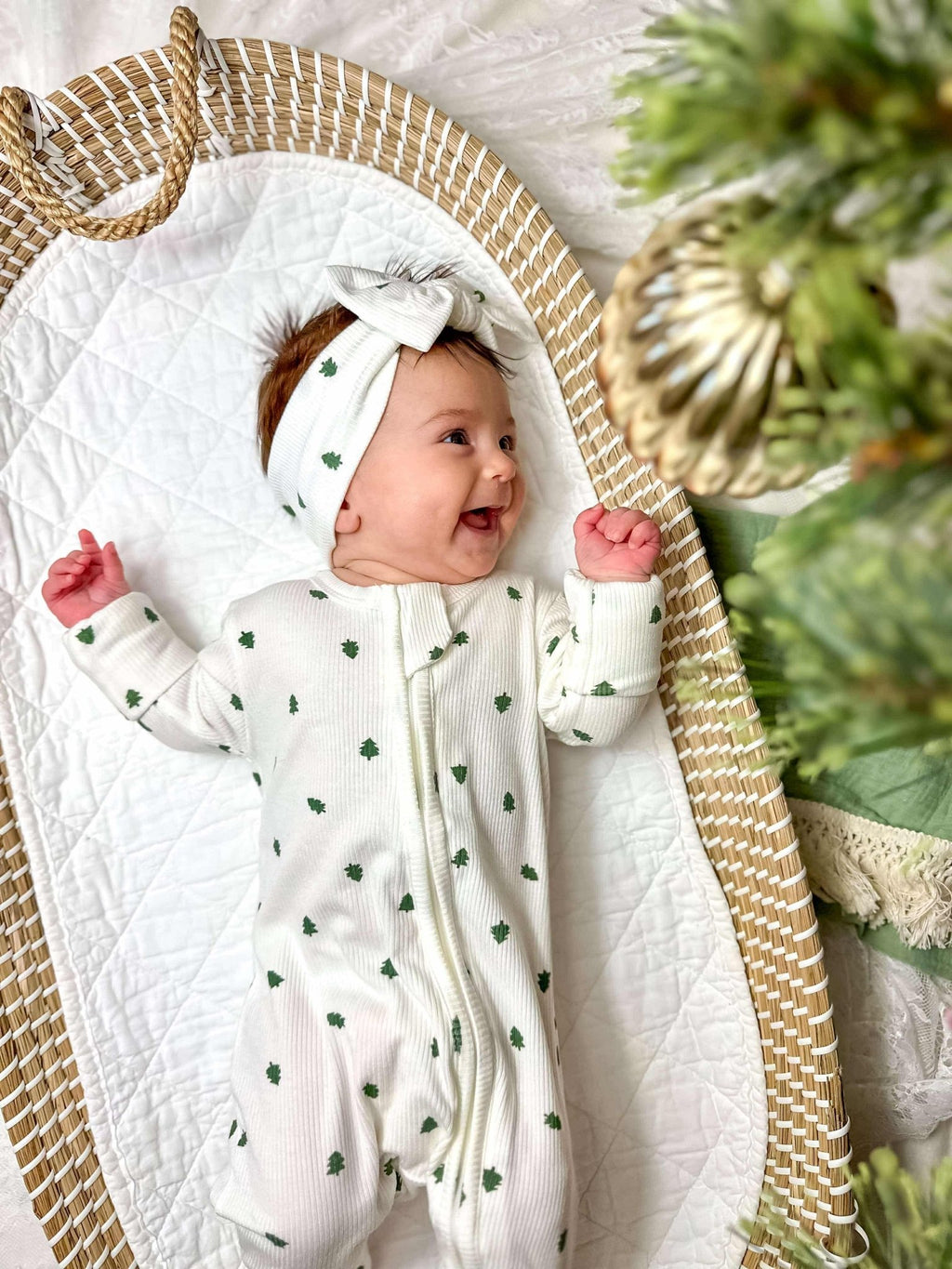 Tiny Trees Ribbed Bamboo Zippy Pajamas - Shop Avnu