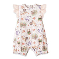 Petal Patch Baby Girl Romper – Bamboo One - Piece with Eyelet - Shop Avnu