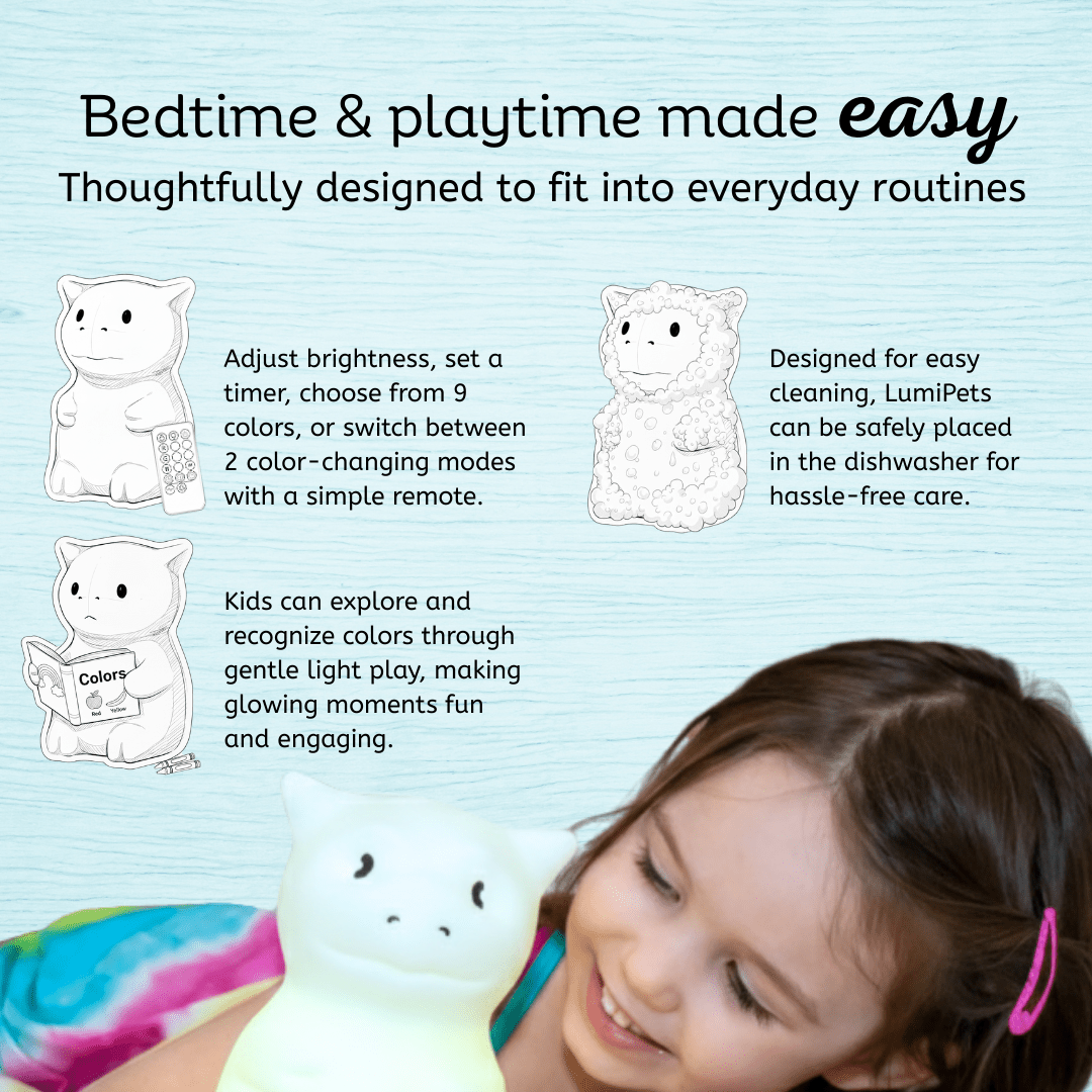 Dragon Night Light for Kids - Silicone Dragon Lamp | LumiPets® - Shop Avnu