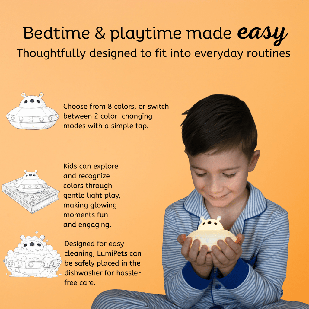 LumiPets® Ugo the UFO - Children's Touch Night Light Junior - Shop Avnu