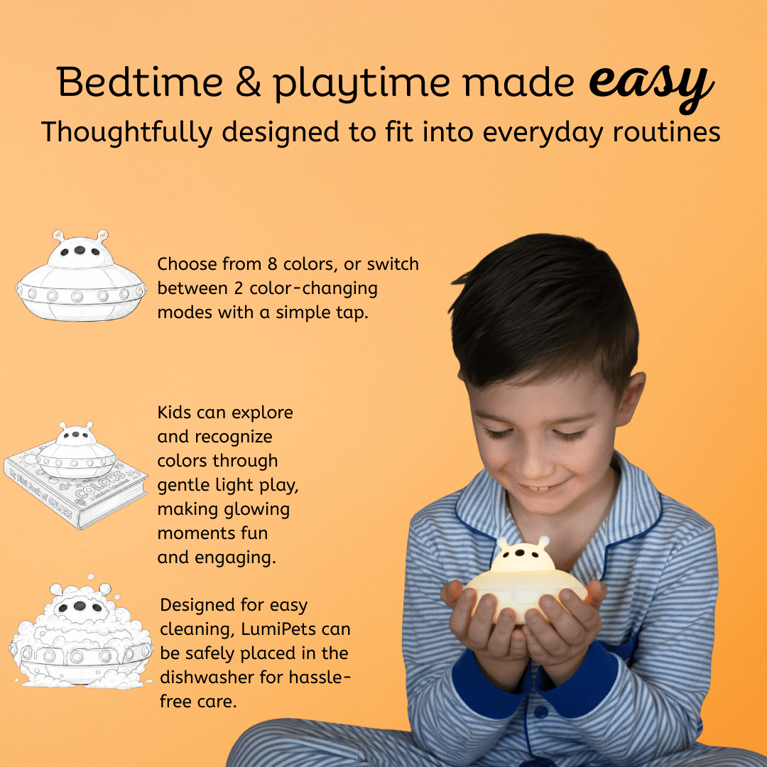 LumiPets® Ugo the UFO - Children's Touch Night Light Junior - Shop Avnu
