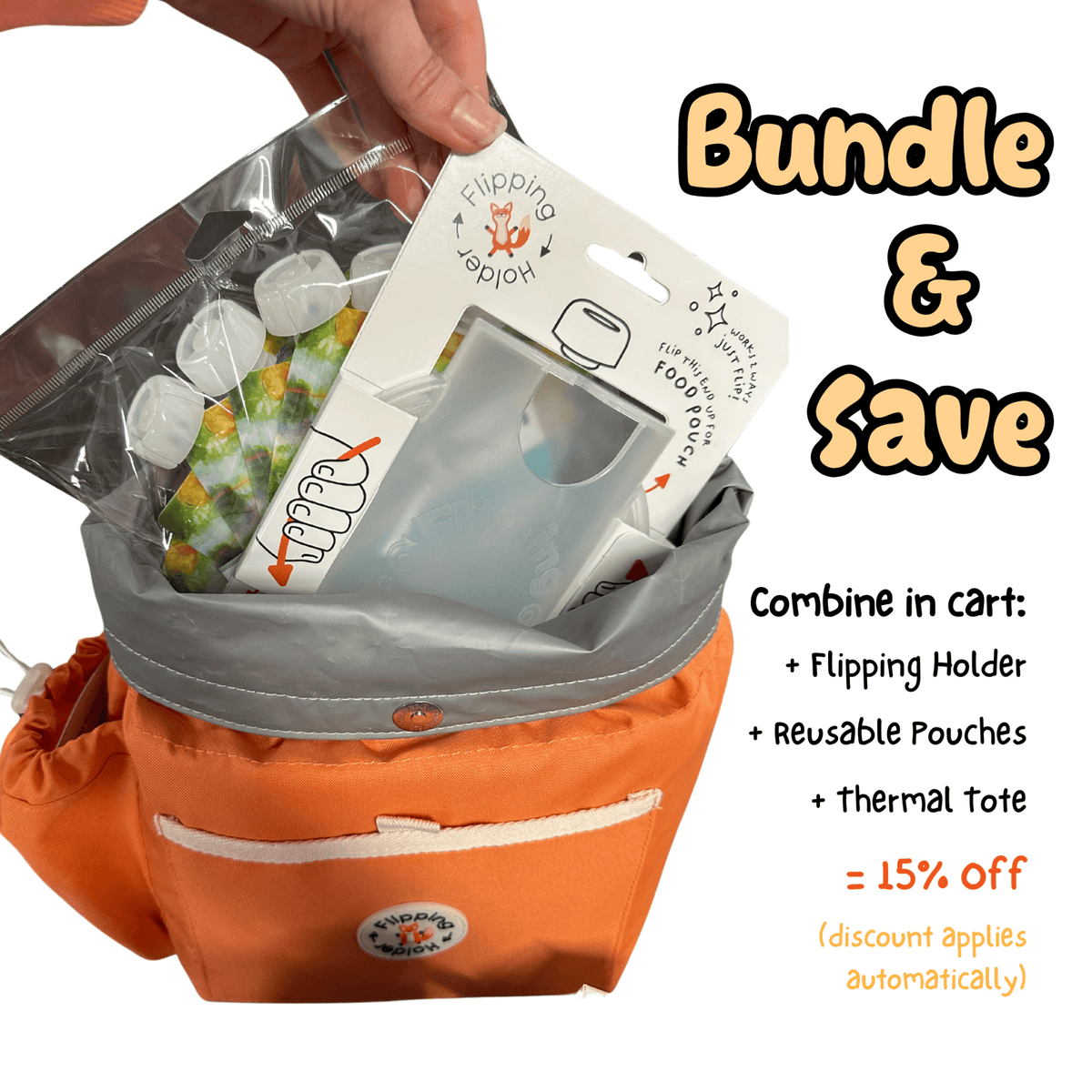 Thermal Tote with Bottle Pocket | easy carry - all bag, clip handle for convenient attachment - Shop Avnu