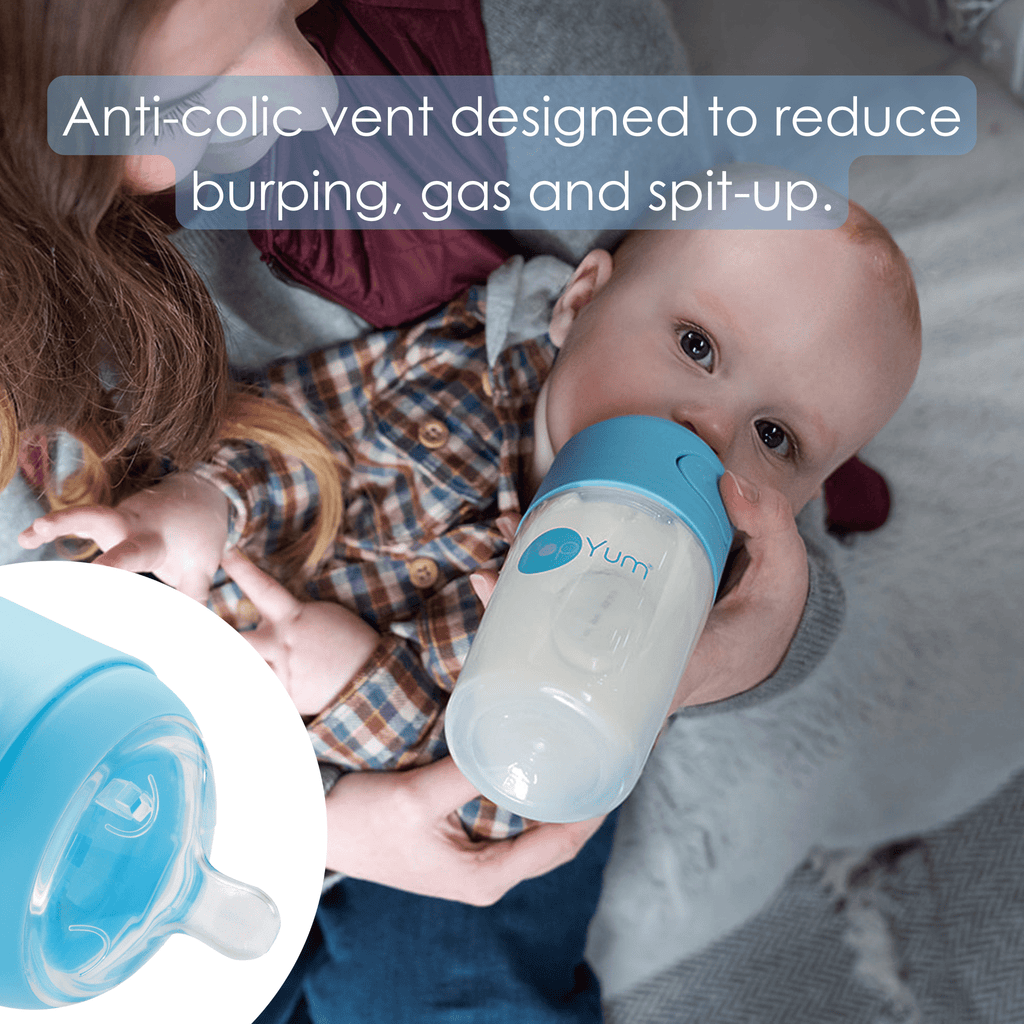 PopYum Blue Formula Making Baby Bottle 4 - Pack Set with Gray Drying Rack Bundle - Shop Avnu