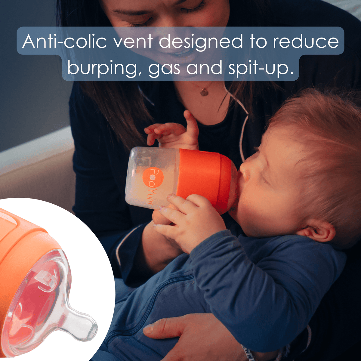 PopYum Orange Formula Making Baby Bottle 4 - Pack Set with Gray Drying Rack Bundle - Shop Avnu