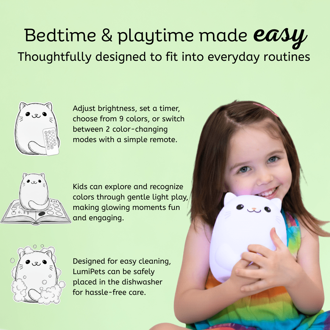 LumiPets® Clive the Cat - Children's Touch Night Light - Shop Avnu