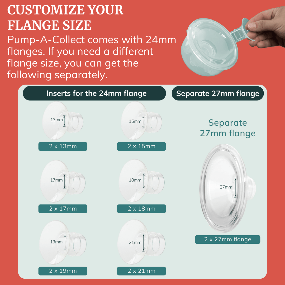 Milk Collection Cups with Silicone Flanges - Pump - A - Collect - Shop Avnu