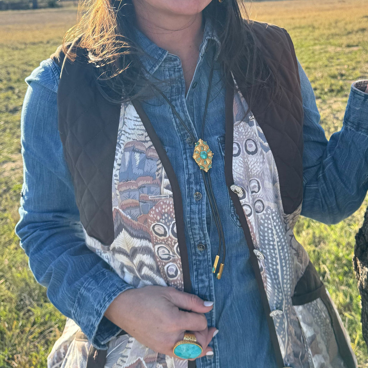 Desert Ridge Turquoise Bolo Tie - Shop Avnu