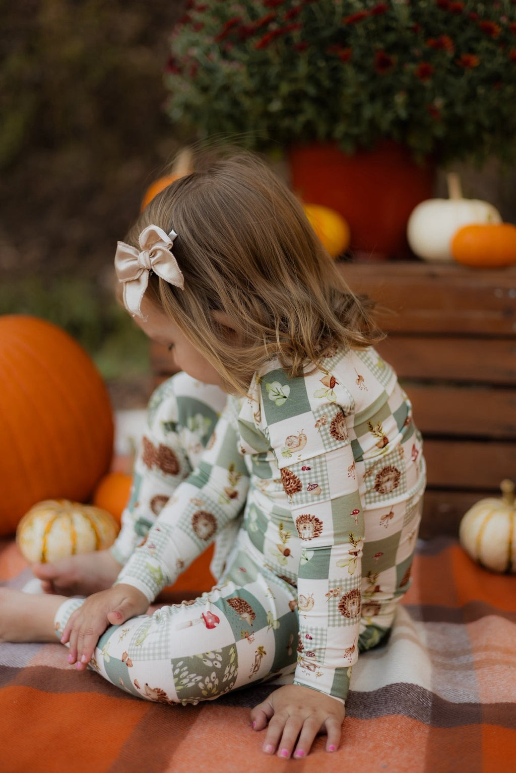 Harvest Hedgehogs 2pc Bamboo Pajamas - Shop Avnu