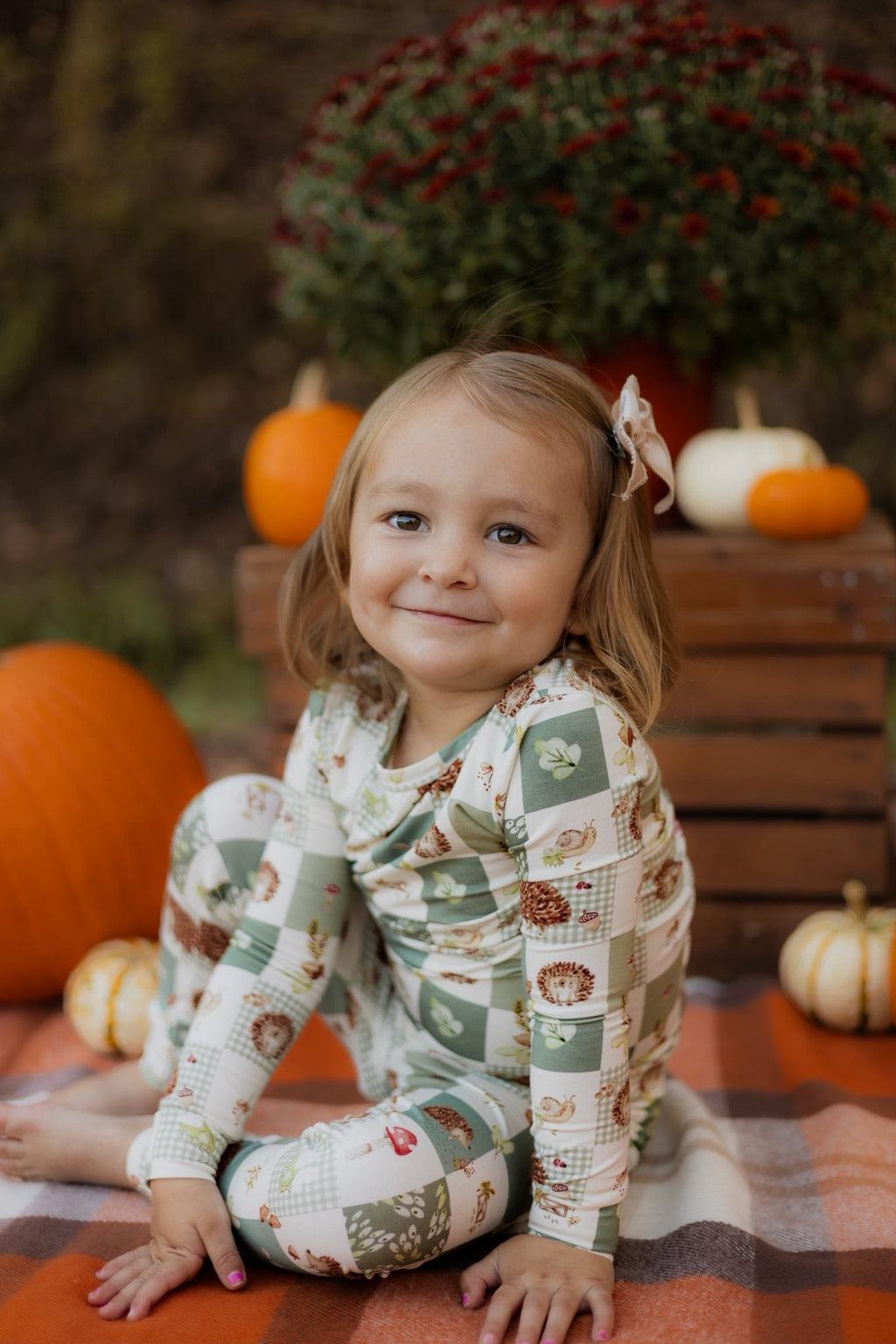 Harvest Hedgehogs 2pc Bamboo Pajamas - Shop Avnu