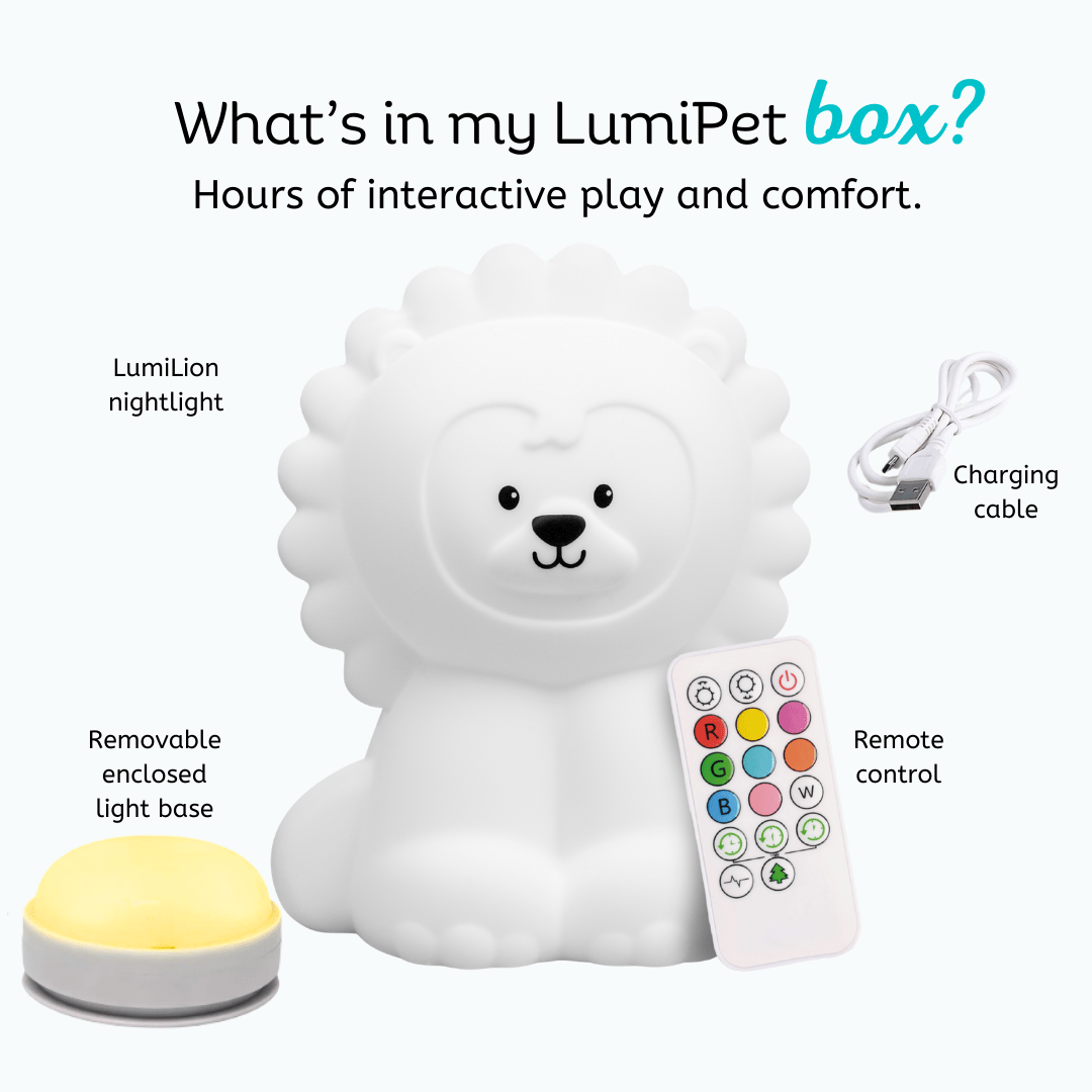 LumiPets® Luther the Lion - Children's Touch Night Light - Shop Avnu