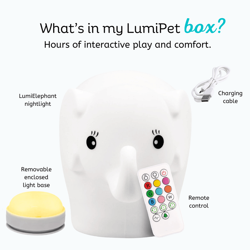 LumiPets® Eggbert the Elephant - Children's Touch Night Light - Shop Avnu