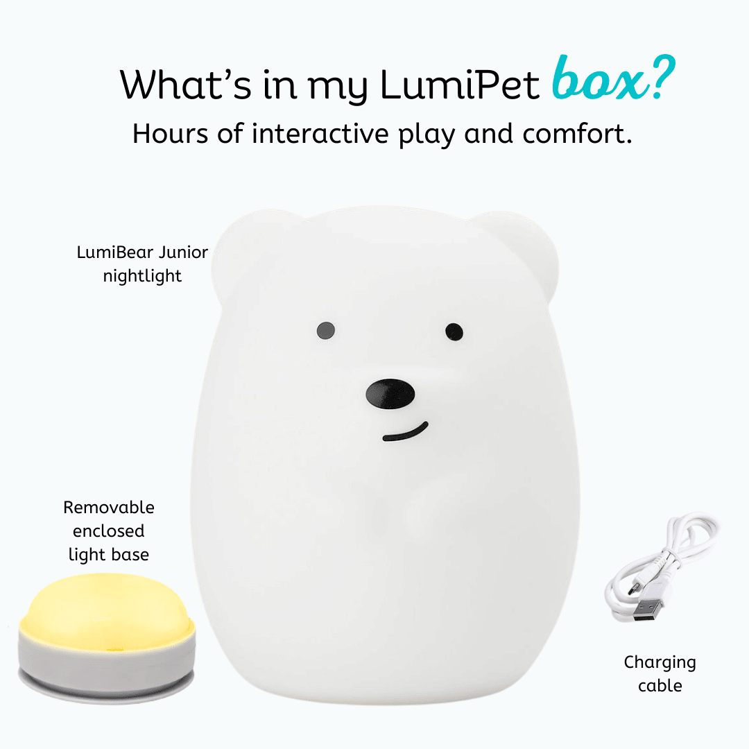 LumiPets® Bella the Bear - Children's Touch Night Light Junior - Shop Avnu