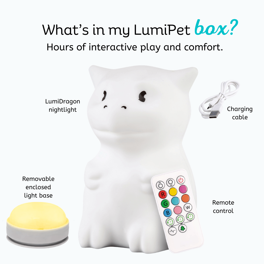 Dragon Night Light for Kids - Silicone Dragon Lamp | LumiPets® - Shop Avnu