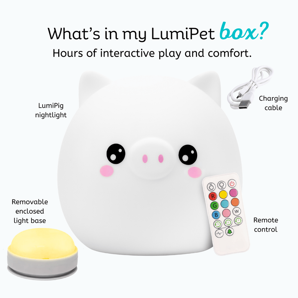 LumiPets® Percy the Pig - Children's Touch Night Light - Shop Avnu
