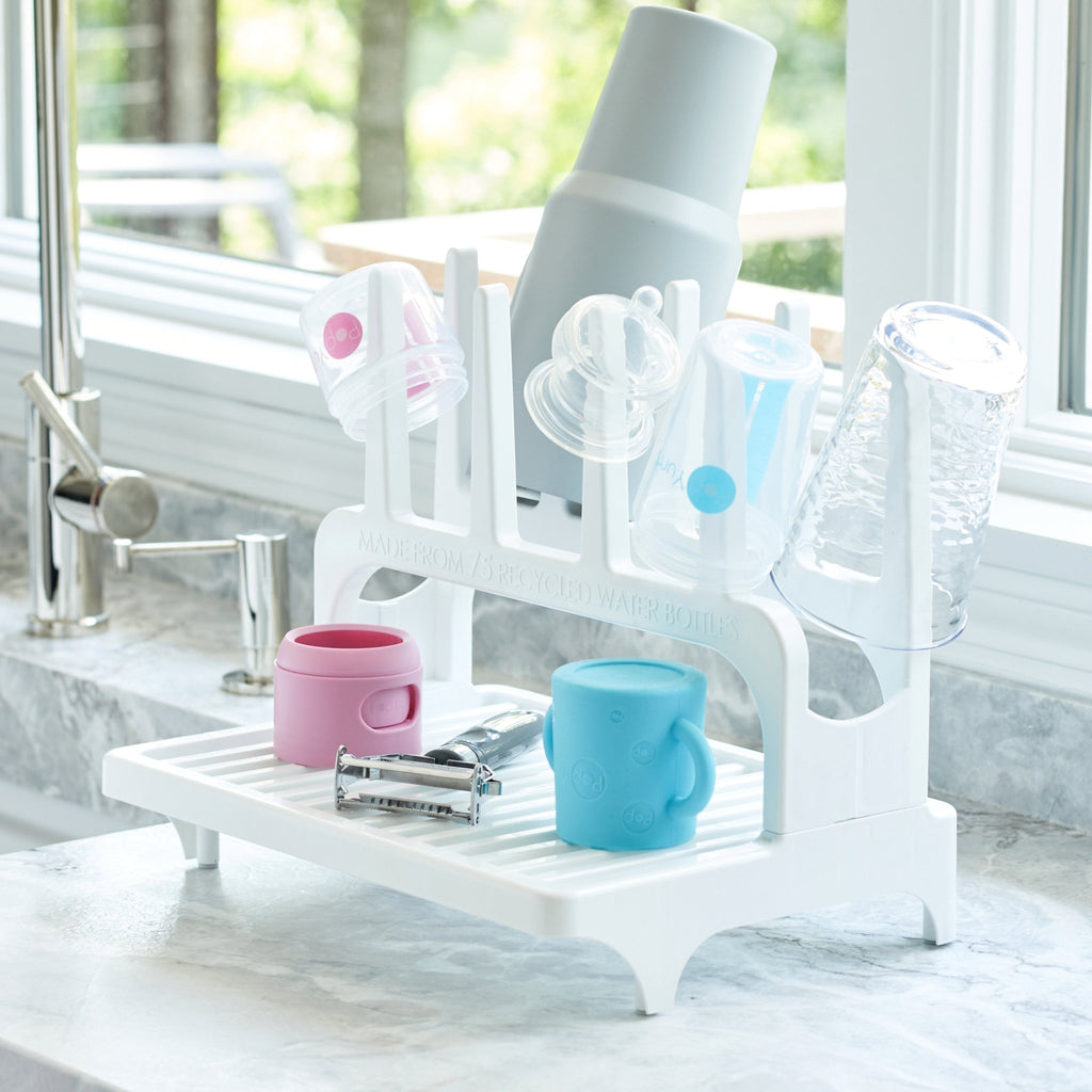 PopYum 9 oz Pink Formula Making Baby Bottle 3 - Pack with White Drying Rack Bundle - Shop Avnu