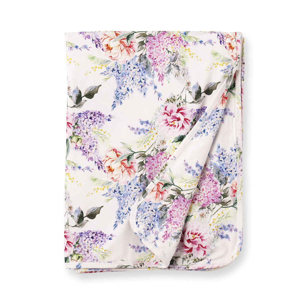 Dream Blossom Soft Bamboo Stroller Blanket with Floral Print - Shop Avnu