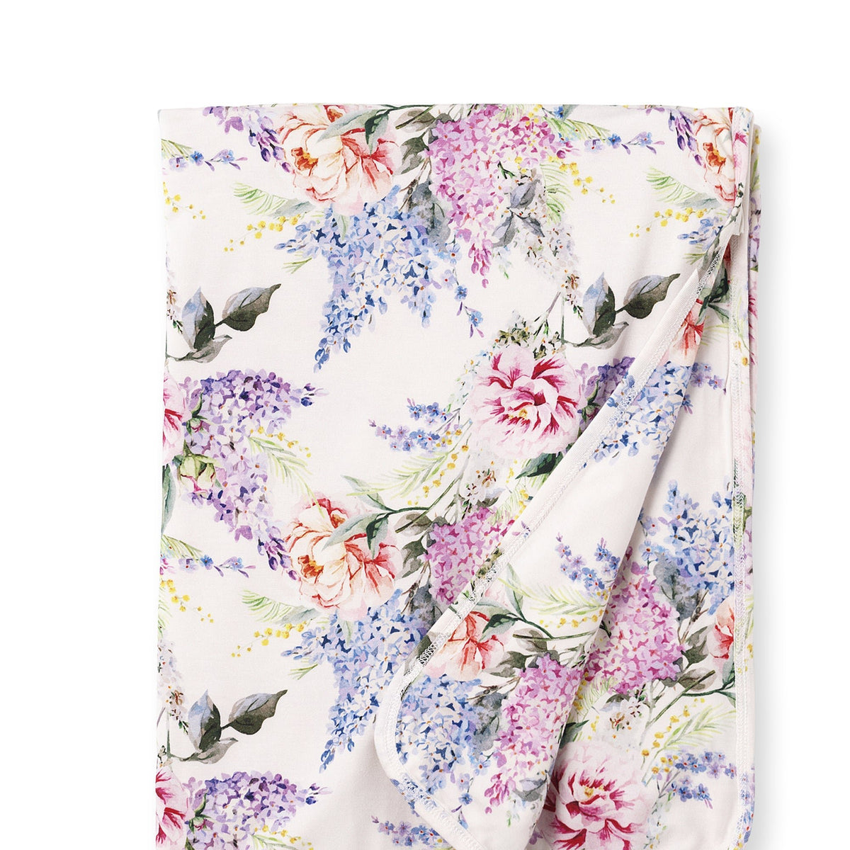 Dream Blossom Soft Bamboo Stroller Blanket with Floral Print - Shop Avnu