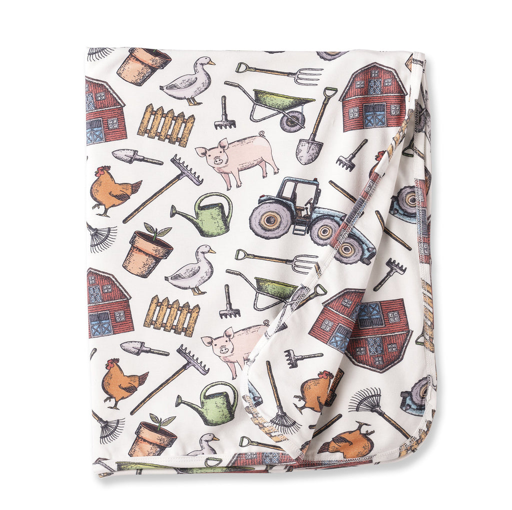 Farmer's Market Baby Stroller Blanket - Soft Bamboo - Shop Avnu