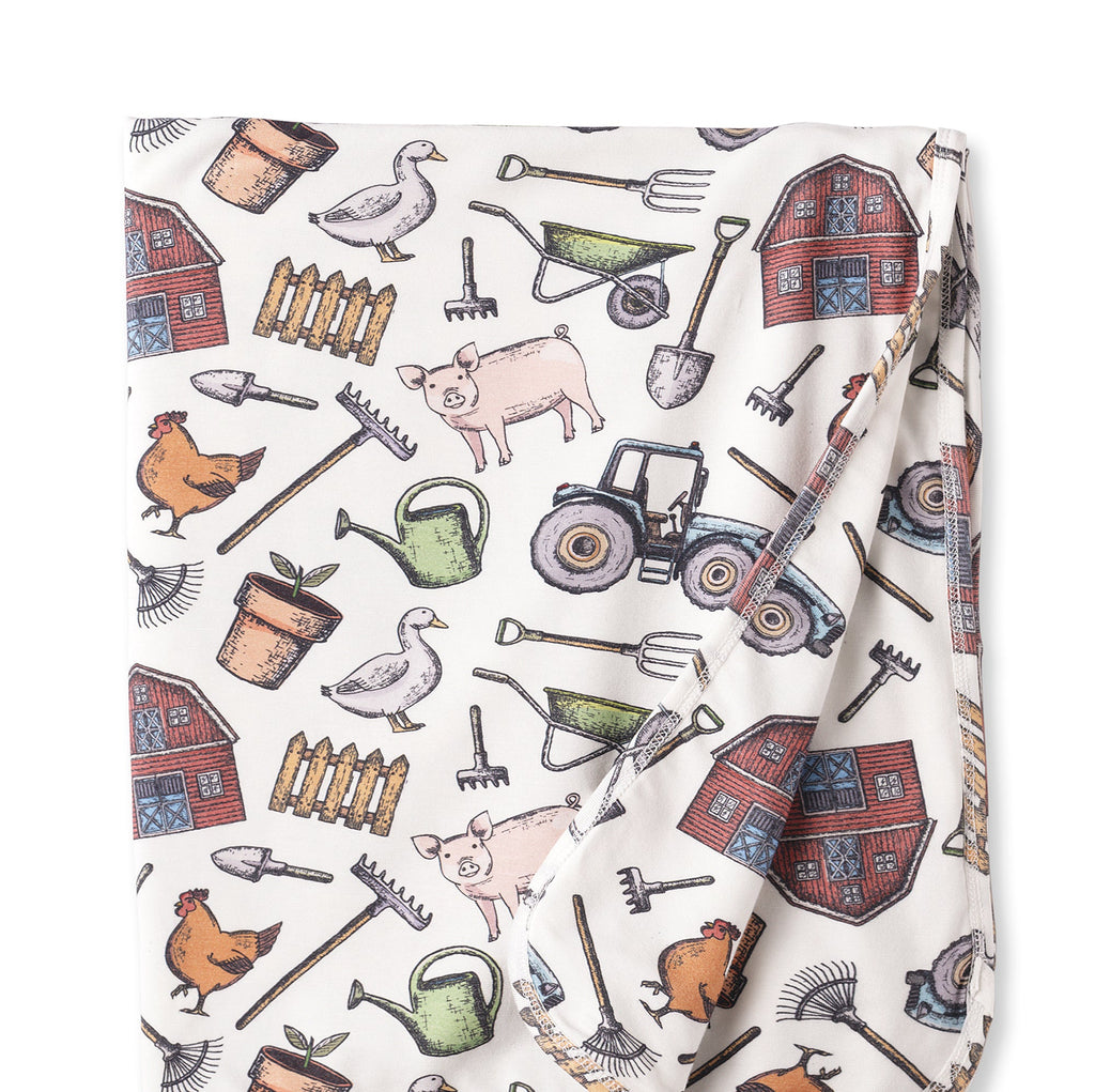 Farmer's Market Baby Stroller Blanket - Soft Bamboo - Shop Avnu