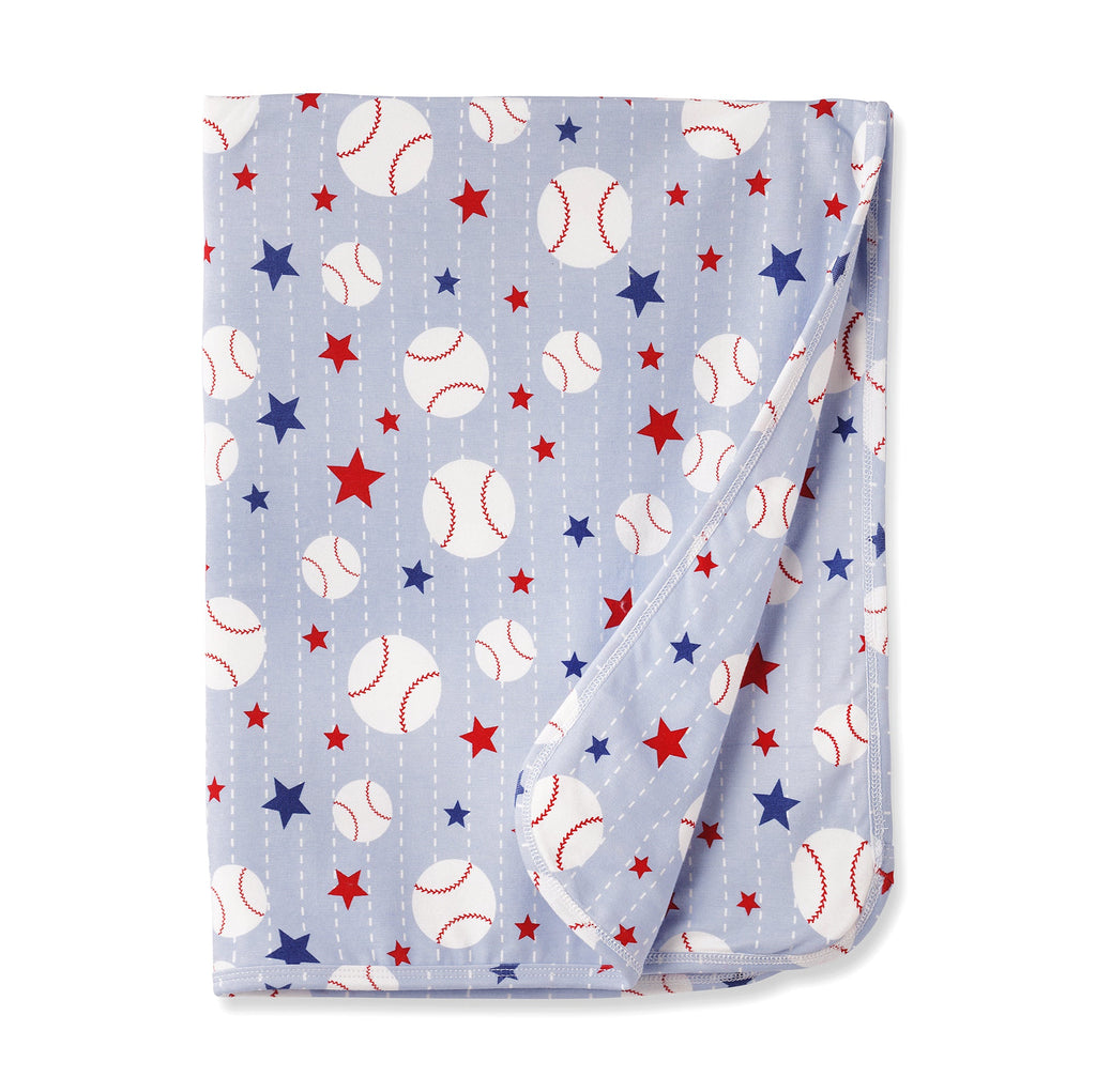 Grand Slam Baseball Bamboo Stroller Blanket for Baby - Shop Avnu