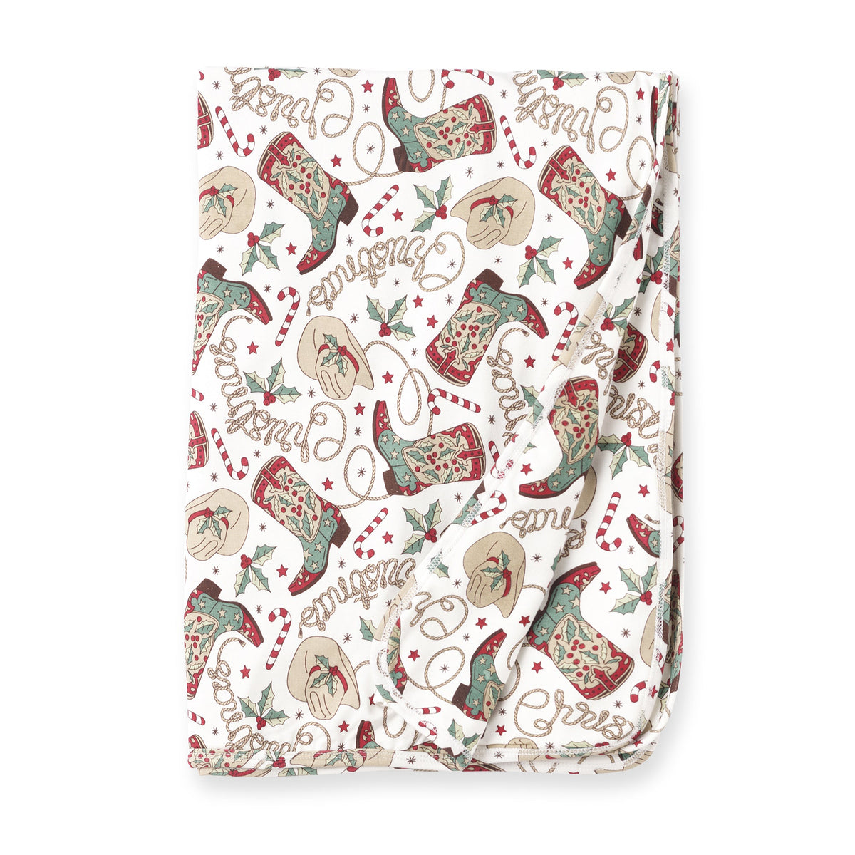 Western Christmas Stroller Blanket – Soft Bamboo Holiday - Shop Avnu