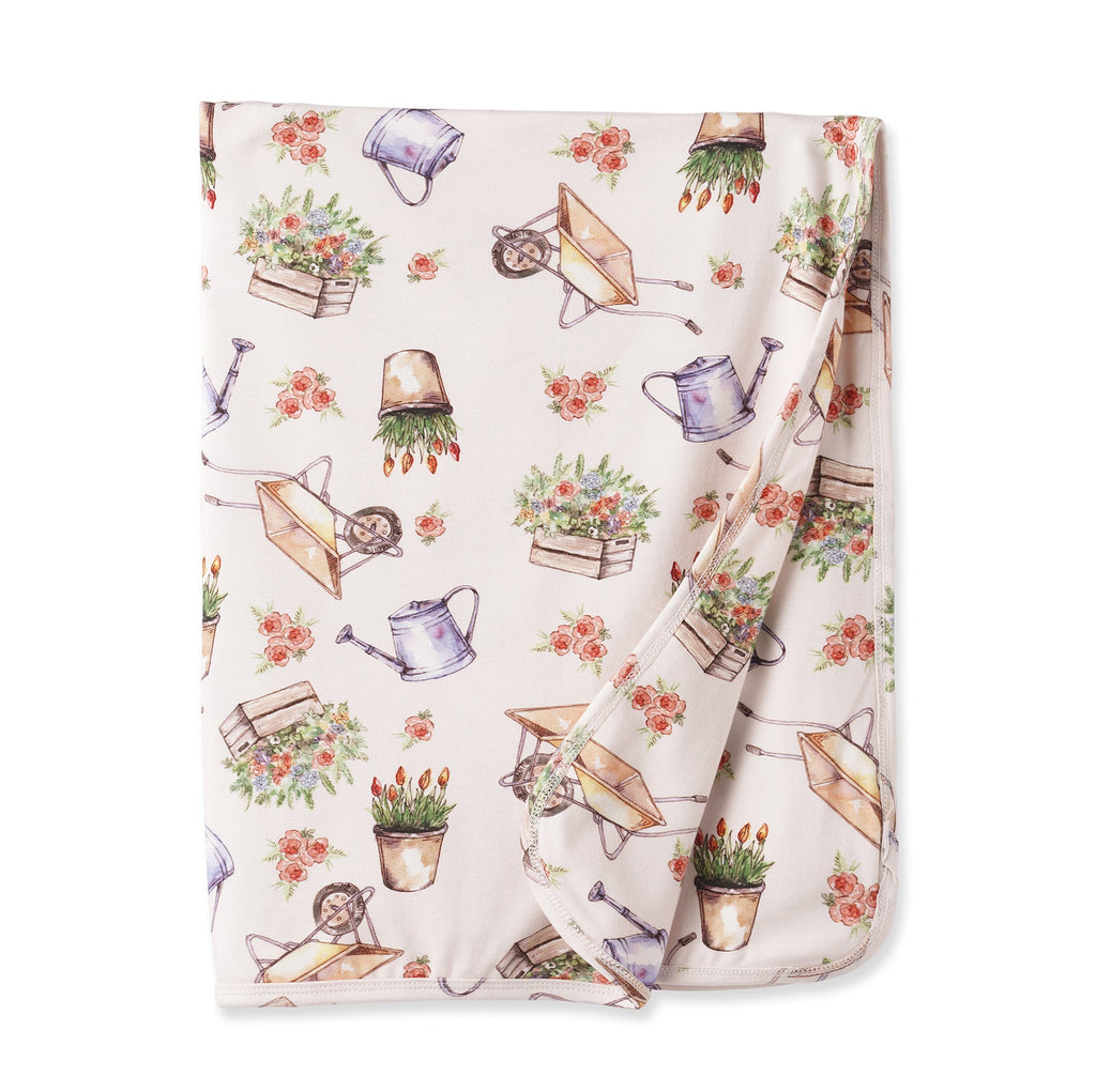 Petal Patch Stroller Blanket - Soft Bamboo Garden Throw - Shop Avnu