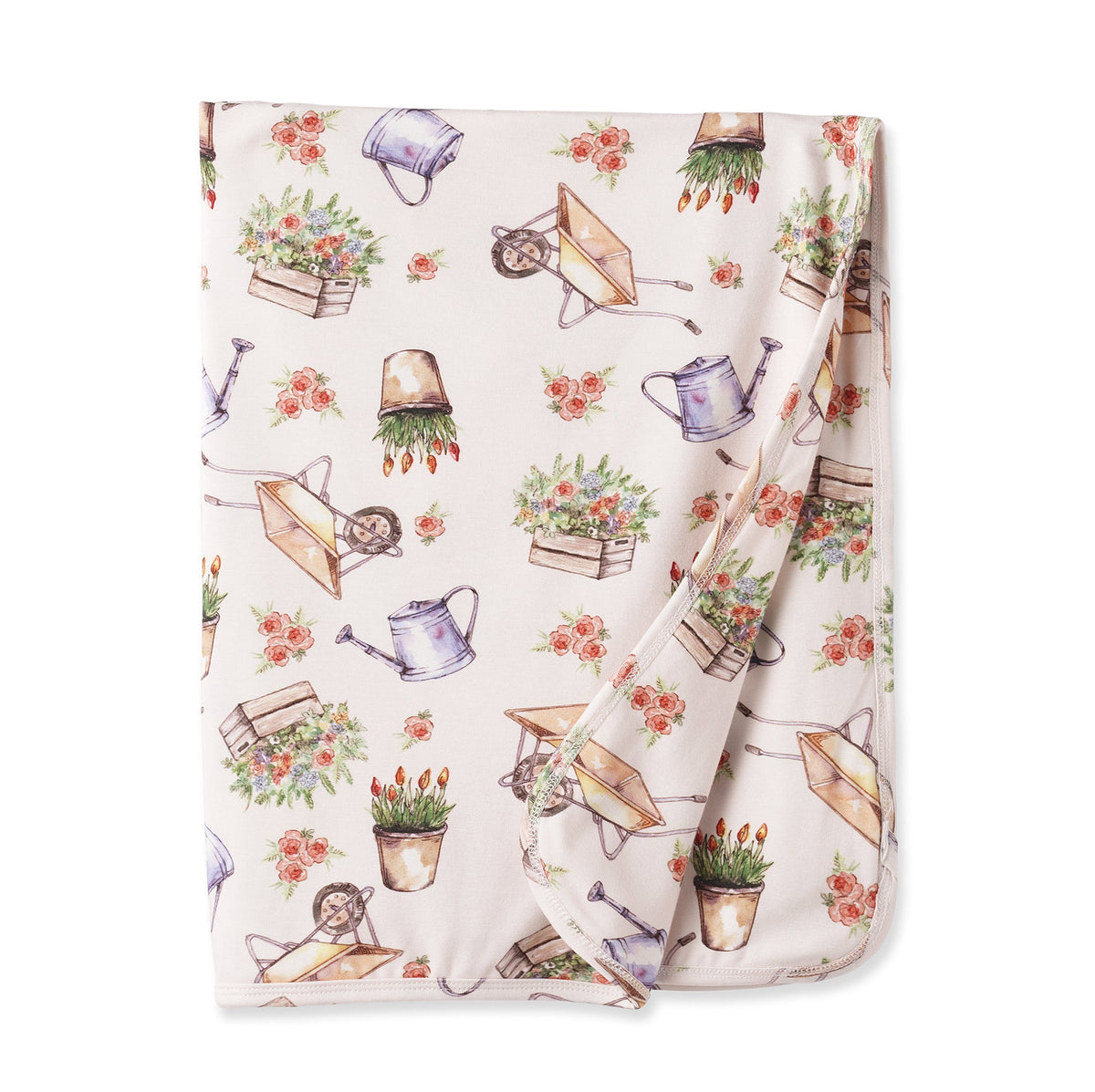Petal Patch Stroller Blanket - Soft Bamboo Garden Throw - Shop Avnu