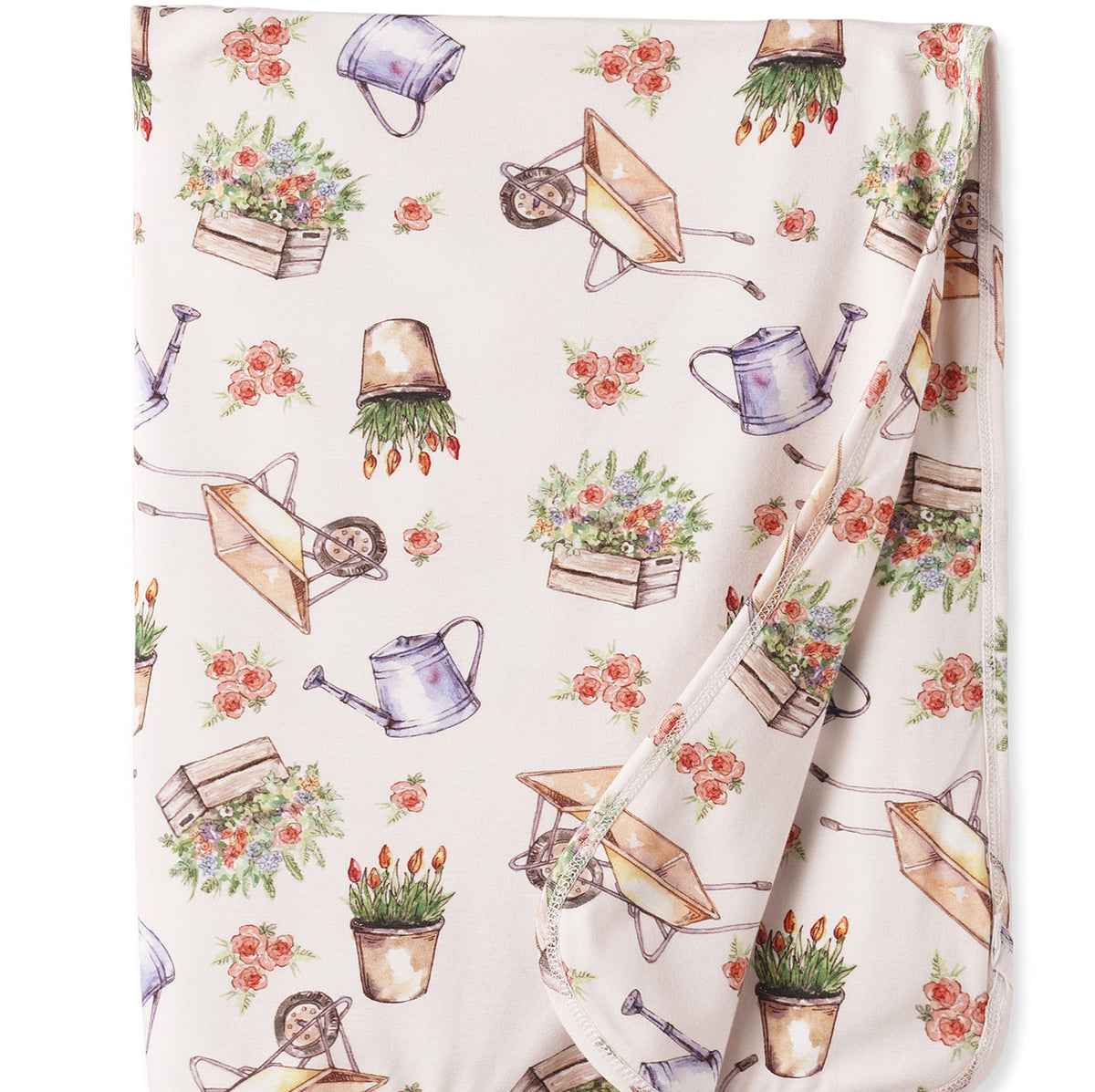 Petal Patch Stroller Blanket - Soft Bamboo Garden Throw - Shop Avnu