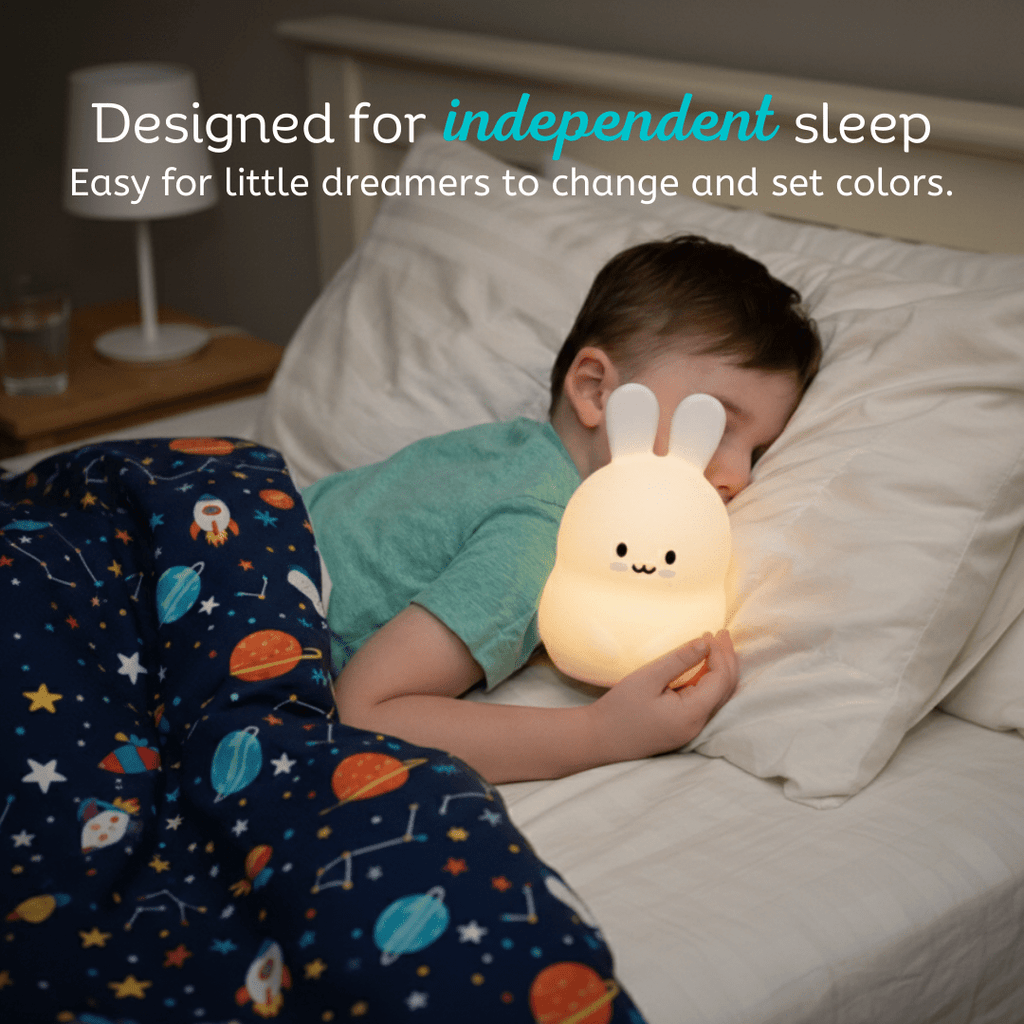 LumiPets® Bunny Night Light for Kids - Silicone Rabbit Nursery Lamp - Shop Avnu